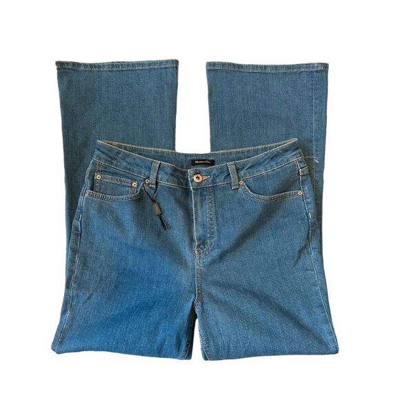 Massimo Dutti High Rise Baby Boot Crop Jeans Size 6 NWOT - Picture 2 of 16